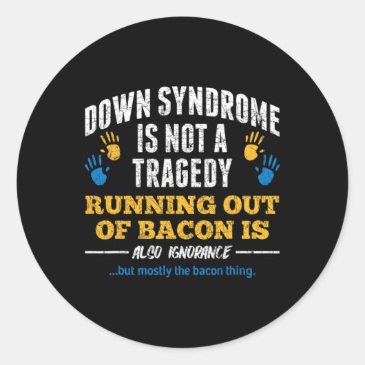 Down Syndrome Awareness Down Syndrome Ronde Sticker (Voorkant)