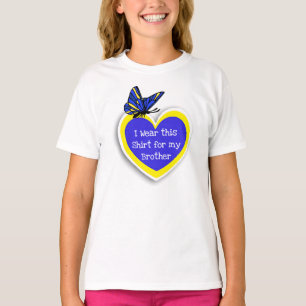 DOWN SYNDROME AWARENESS Draag dit voor mijn broer T-shirt