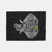 Down Syndrome Awareness Elephant Fleece Deken (Voorkant (Horizontaal))