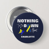Down Syndrome Awareness Fun Personalized Ronde Button 7,6 Cm (Voorkant /achterkant)