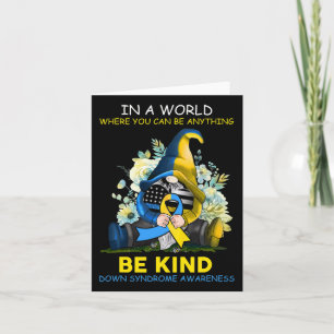 Down Syndrome Awareness Gnome be Sind Sunflower Ri Kaart