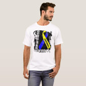 Down Syndrome Awareness Grunge Ribbon T-shirt (Voorkant volledig)