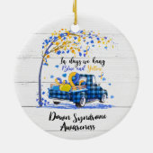Down Syndrome Awareness Keramisch Ornament (Achterkant)