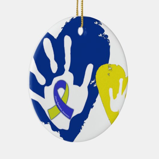 Down Syndrome Awareness Keramisch Ornament (Rechts)