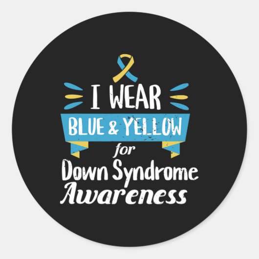 Down Syndrome Awareness Maand Hope  T21 Ronde Sticker (Voorkant)