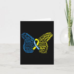 Down Syndrome Awareness Month Butterfly Word Cloud Kaart