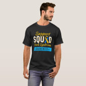 Down Syndrome Awareness Month Ribbon Support Squad T-shirt (Voorkant volledig)