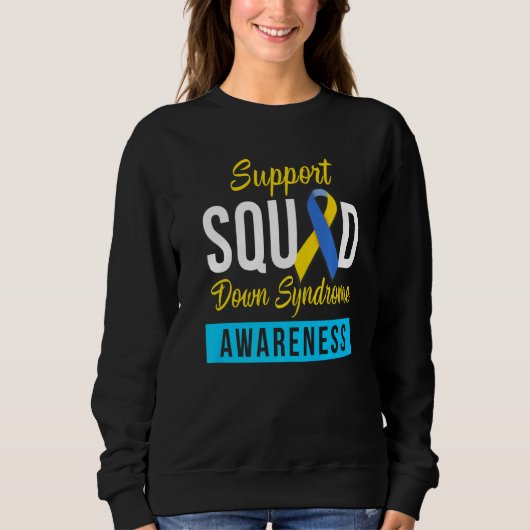 Down Syndrome Awareness Month Ribbon Support Squad Trui (Voorkant)
