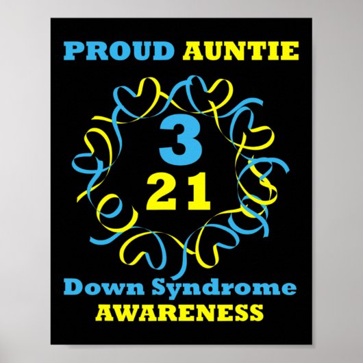 Down Syndrome Awareness Proud Auntie Poster (Voorkant)