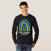 Down Syndrome Awareness Rainbow T21 T-shirt (Voorkant volledig)