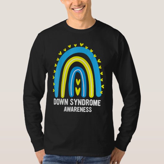 Down Syndrome Awareness Rainbow T21 T-shirt (Voorkant)