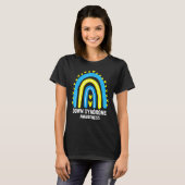 Down Syndrome Awareness Rainbow T21 T-shirt (Voorkant volledig)
