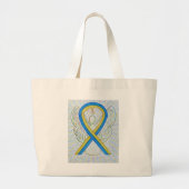 Down Syndrome Awareness Ribbon Art Canvas tas (Voorkant)