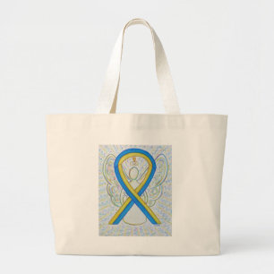 Down Syndrome Awareness Ribbon Art Canvas tas