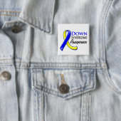 Down Syndrome Awareness Ribbon Vierkante Button 5,1 Cm (In situ)