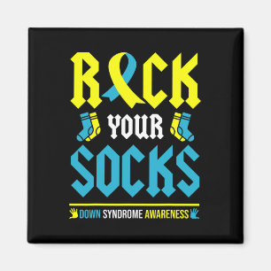 Down Syndrome Awareness Rock Your Socks Trisomy 21 Magneet