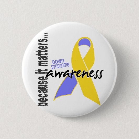 Down Syndrome Awareness Ronde Button 5,7 Cm (Voorkant)