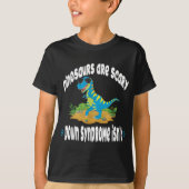 Down Syndrome Awareness s Toddler Boys Girls Dinos T-shirt (Voorkant)