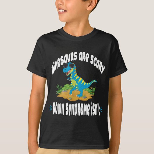Down Syndrome Awareness s Toddler Boys Girls Dinos T-shirt (Voorkant)