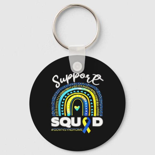 Down Syndrome Awareness Support Squad Sleutelhanger (Voorkant)