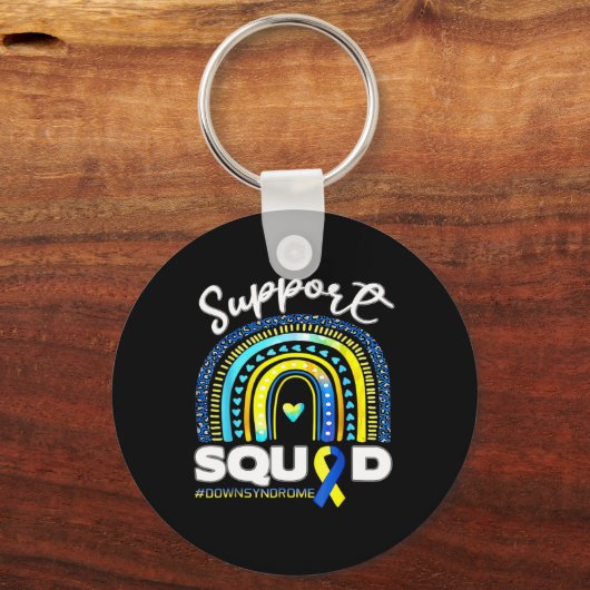 Down Syndrome Awareness Support Squad Sleutelhanger (Voorkant)
