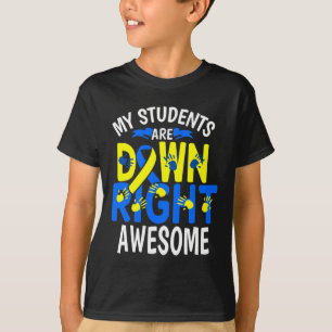 Down Syndrome Awareness T21 Day Women Teacher T-shirt