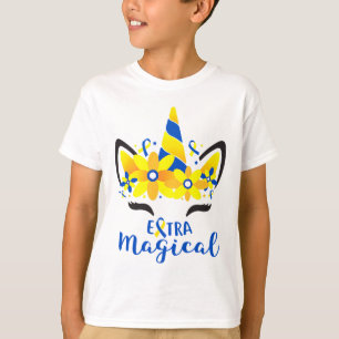 Down Syndrome Awareness Unicorn Girl Ma Extra Mag T-shirt