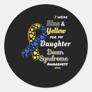 Down Syndrome Awareness voor Dochter Ronde Sticker