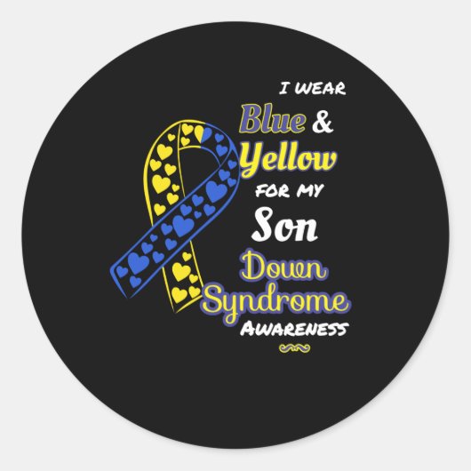 Down Syndrome Awareness voor Son Ronde Sticker (Voorkant)