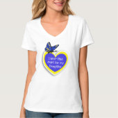 DOWN SYNDROME BEWUSTZIJN Draag dit voor mijn docht T-shirt (Voorkant)