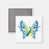 Down Syndrome Butterfly Magneet (Voorkant / Achterkant)