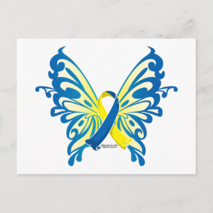 Down Syndrome Butterfly Ribbon Briefkaart