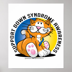 Down Syndrome Cat Poster