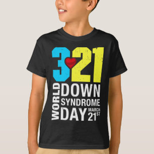 Down Syndrome Dag 21 maart voor mannen Vrouwen Kin T-shirt