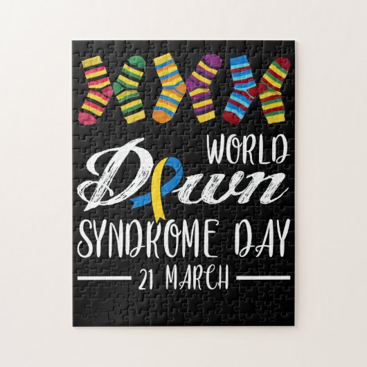 Down Syndrome Day Awareness Socks 21 maart Legpuzzel (Verticaal)