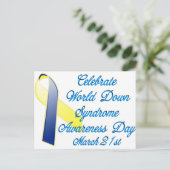 Down Syndrome Day Briefkaart (Staand voorkant)
