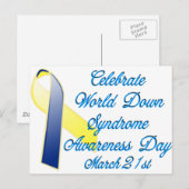 Down Syndrome Day Briefkaart (Voorkant / Achterkant)