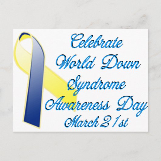 Down Syndrome Day Briefkaart (Voorkant)