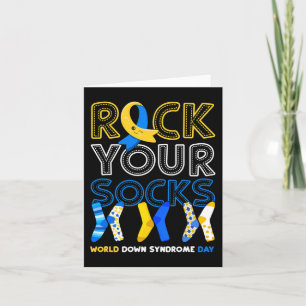 Down Syndrome Day Rock Your Sokken Awareness 2 Kaart