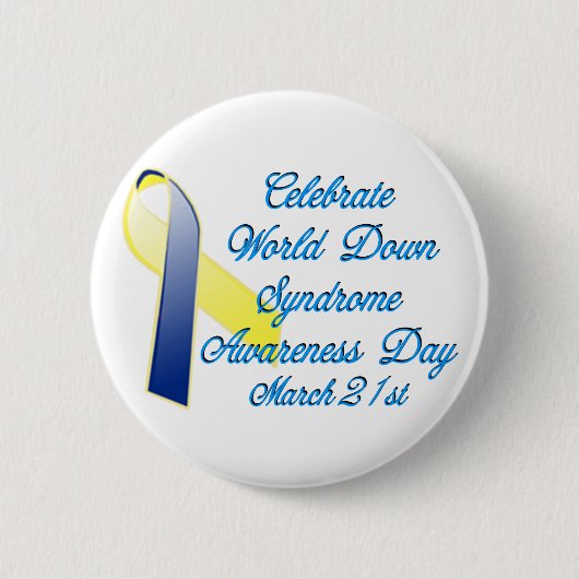 Down Syndrome Day Ronde Button 5,7 Cm (Voorkant)