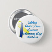 Down Syndrome Day Ronde Button 5,7 Cm (Voorkant /achterkant)
