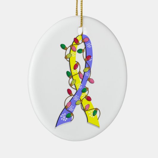 Down Syndrome kerstlampje Keramisch Ornament (Rechts)