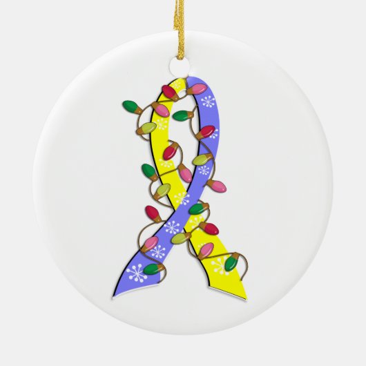 Down Syndrome kerstlampje Keramisch Ornament (Achterkant)