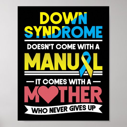 Down Syndrome komt niet met een handmatige mama Poster (Voorkant)