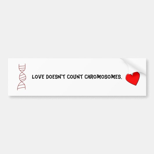 Down Syndrome Love Bumpersticker (Voorkant)