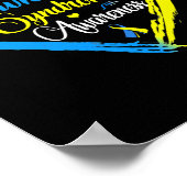 Down Syndrome mam Awareness Trisomy 21 Blue Ribbon Poster (Hoek)