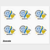 Down Syndrome Peace Love Advocate Ronde Sticker (Vel)