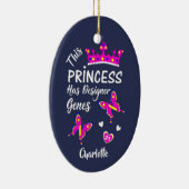 Down Syndrome Princess Cute Personalized Keramisch Ornament (Rechts)
