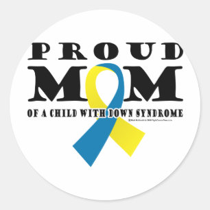 Down Syndrome Proud mama Ronde Sticker