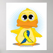 Down Syndrome Ribbon Duck Poster (Voorkant)